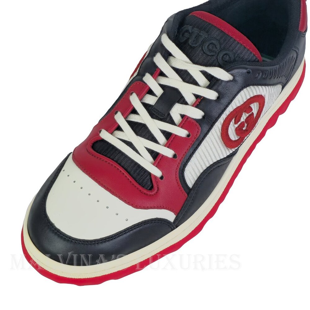 GUCCI SNEAKERS MENS MAC 80 EMBROIDERED SHOES w LOGO sz 7.5G US 8 - Picture 9 of 14